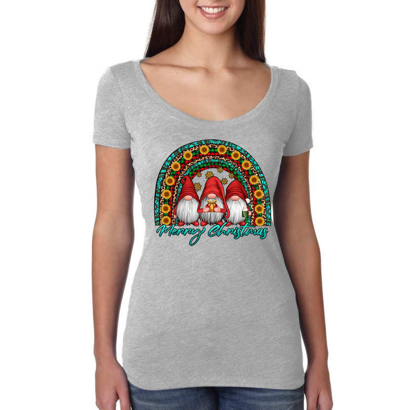 Merry Christmas Gnomes Women's Triblend Scoop T-shirt | Artistshot