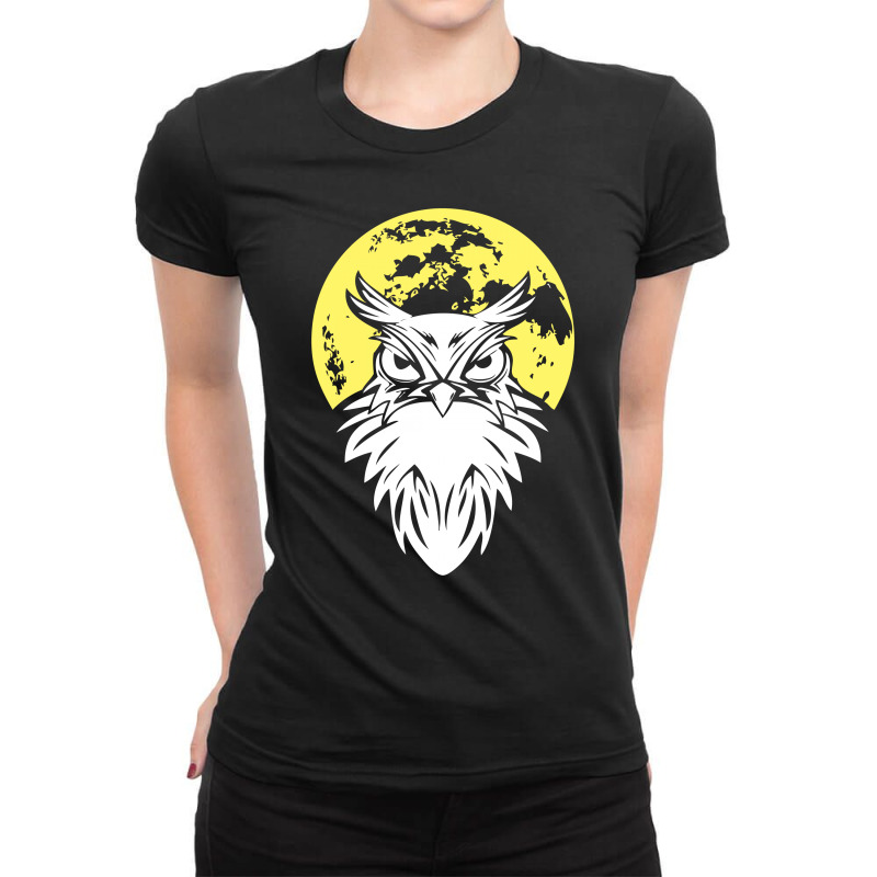 Night Bird Ladies Fitted T-Shirt by Specstore | Artistshot