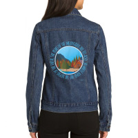 Psalm 954 Mountains Earth Are His Christian Bible Verse Characters Car Ladies Denim Jacket | Artistshot