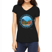 Psalm 954 Mountains Earth Are His Christian Bible Verse Characters Car Women's V-neck T-shirt | Artistshot