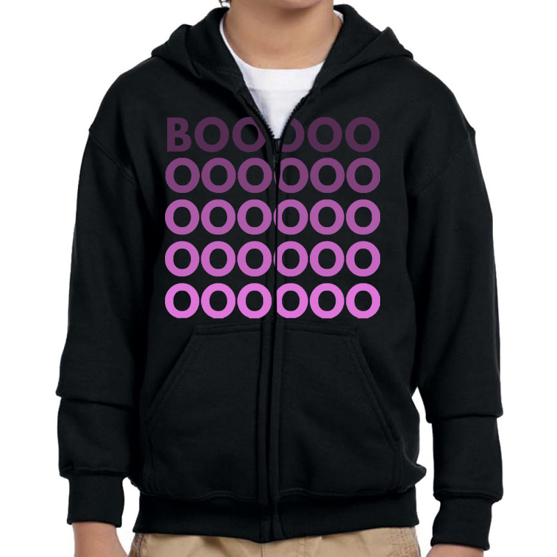 Boo T  Shirt Boooooo. Minimalistic Halloween Design. Simple Halloween Youth Zipper Hoodie | Artistshot