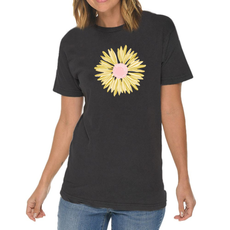 Gold Flower Sticker Vintage T-shirt | Artistshot