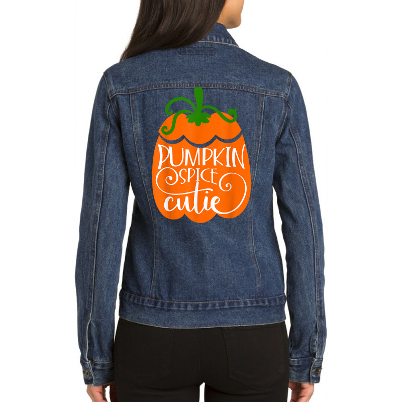 Pumpkin Spice Cutie Delicious Fall Flavor Novelty Item T Shirt Ladies Denim Jacket by efronpngoick3 | Artistshot