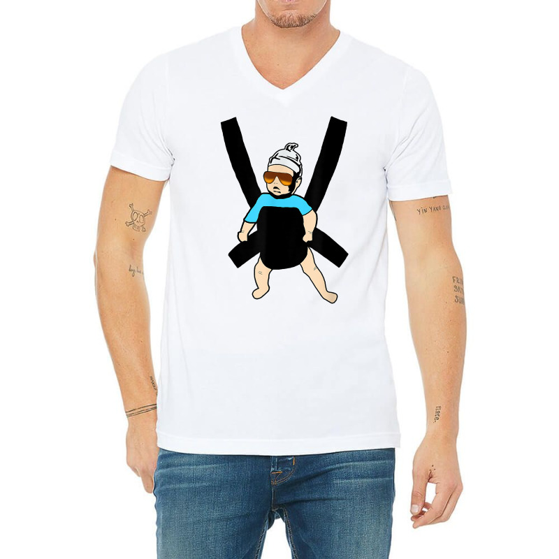 Carlos Hangover Baby With Sunglasses In A Strap T Shirt V-neck Tee