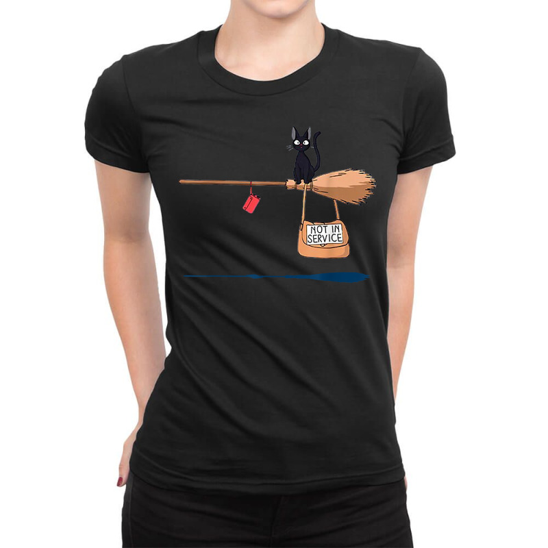 Studio Delivery Service Jiji Black Cat Anime 1 T Shirt Ladies Fitted T-Shirt by ybarboof | Artistshot