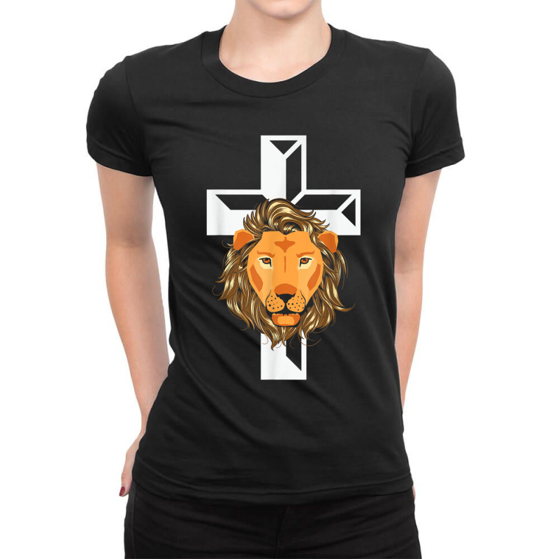 Religious Jesus Christian Lion Church Lord Games Characters Ladies Fitted T-Shirt by Aria-Proctor | Artistshot