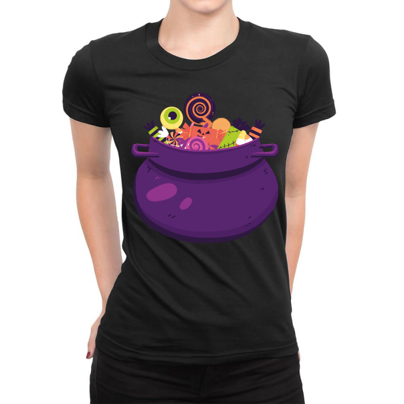 Candy Corn T  Shirt Spell Candy T  Shirt Ladies Fitted T-Shirt by difficultasian | Artistshot