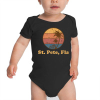 Retro St Petersburg Florida T Shirt Vintage 70s Sunset Tee Baby Bodysuit | Artistshot