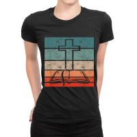 Retro Christian Vintage - Catholic Christianity Bible Day Gift Ladies Fitted T-shirt | Artistshot