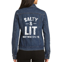 Salty & Lit Matthew 513-16 Character Videogames Ladies Denim Jacket | Artistshot