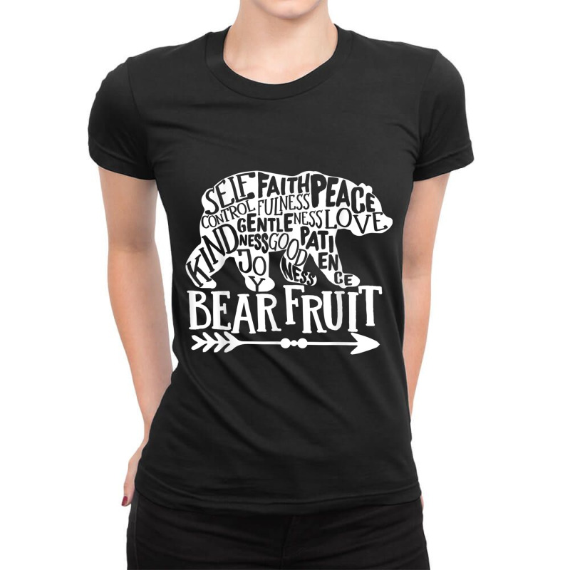 Self Control Faithfulness Peace Bear Fruit Christian Faith Mens Funny Ladies Fitted T-Shirt by Aria-Proctor | Artistshot