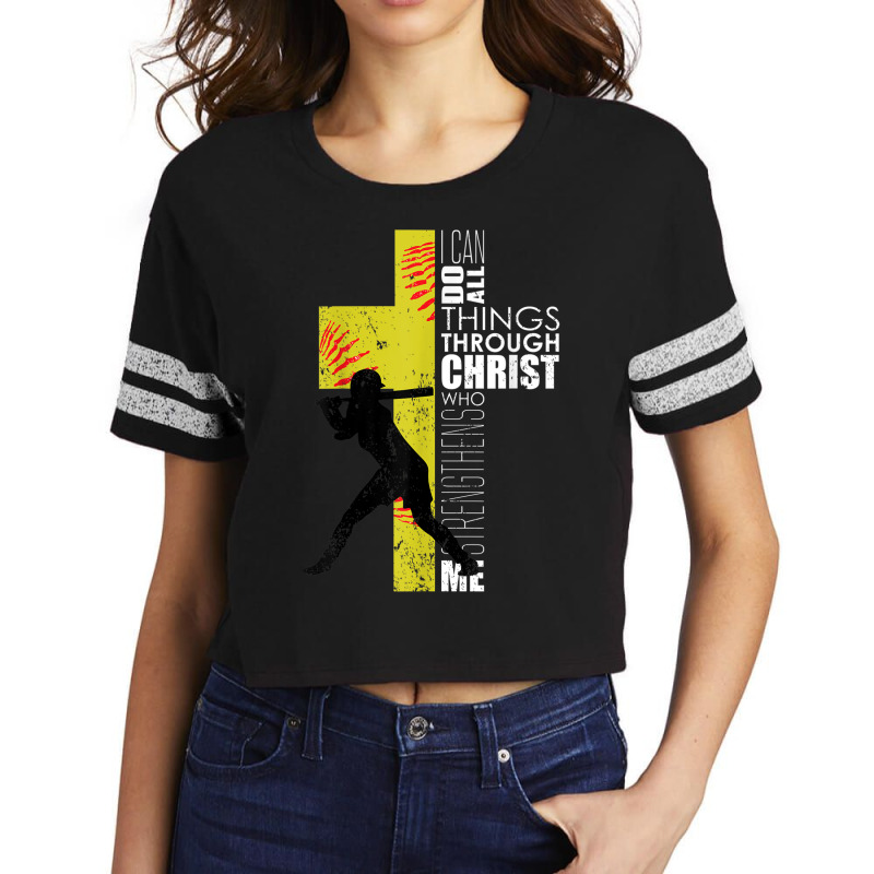 Softball Gifts Players Teen Girls Women Christian Religious Gifts Men Scorecard Crop Tee by Aria-Proctor | Artistshot