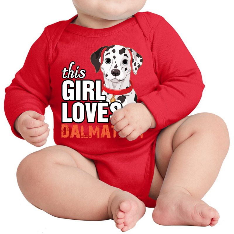 This Girl Loves Her Dalmatian Long Sleeve Baby Bodysuit | Artistshot