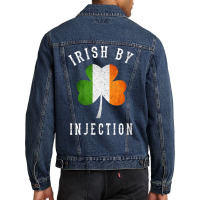 Womens Funny Irish By Injections T Shirt   St Patricks Day Gift V Neck Men Denim Jacket | Artistshot