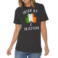 Womens Funny Irish By Injections T Shirt   St Patricks Day Gift V Neck Vintage T-shirt | Artistshot