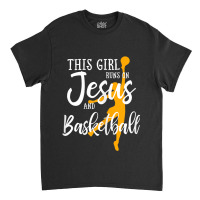 This Girl Runs On Jesus And Basketball Shirt Christian Gift Mens Best Classic T-shirt | Artistshot