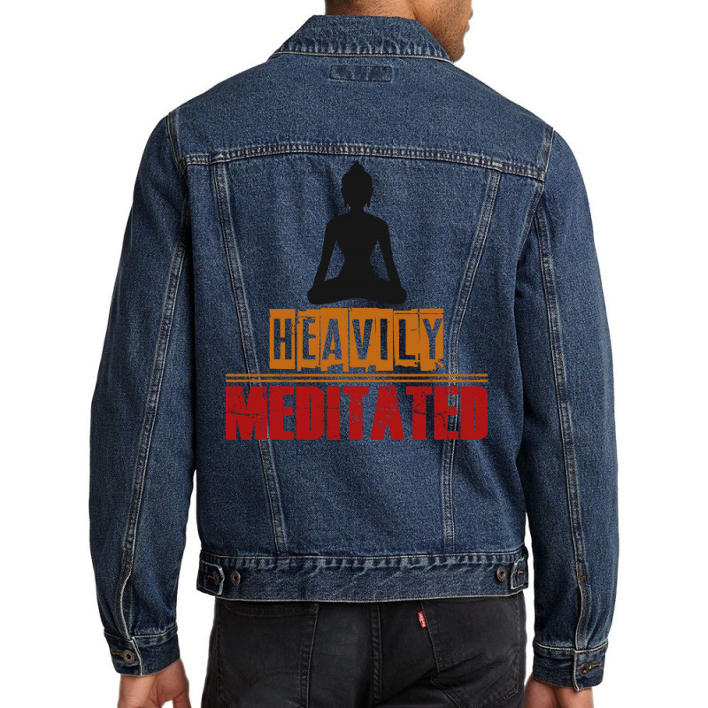 Heavily Meditated Men Denim Jacket by Vanode Art | Artistshot