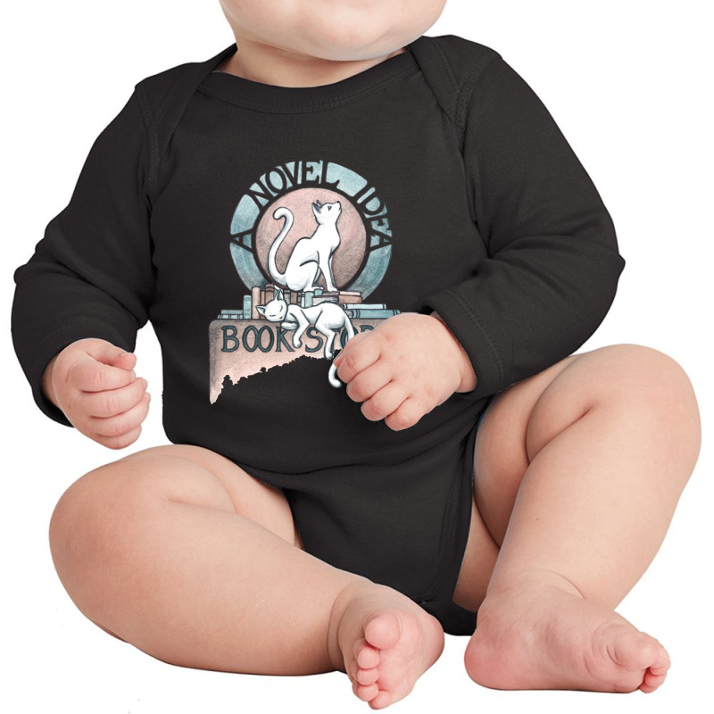 A Novel Idea Bookstore Bookstore Long Sleeve Baby Bodysuit by nbobatiga | Artistshot