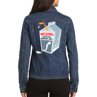 Funny Amputee Prosthetic Milk Cartoon T Shirt Ladies Denim Jacket | Artistshot