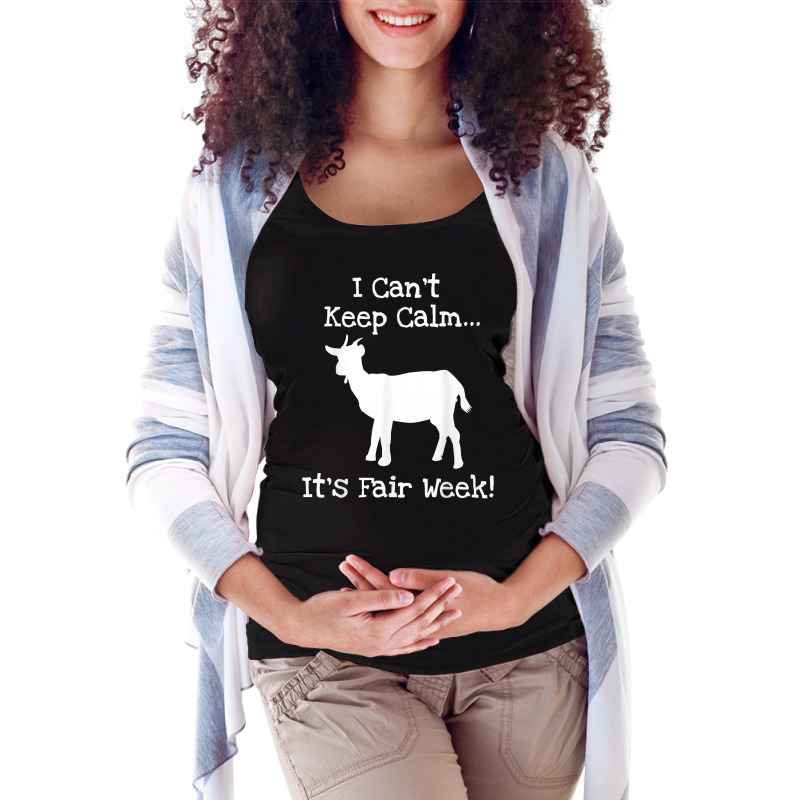 State And County Fair Show Goat Farm Animal Showing T Shirt Maternity Scoop Neck T-shirt by evansjalayia | Artistshot