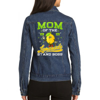 Mom Of Lemonade Stand Boss Funny Lemon Selling Tank Top Ladies Denim Jacket | Artistshot