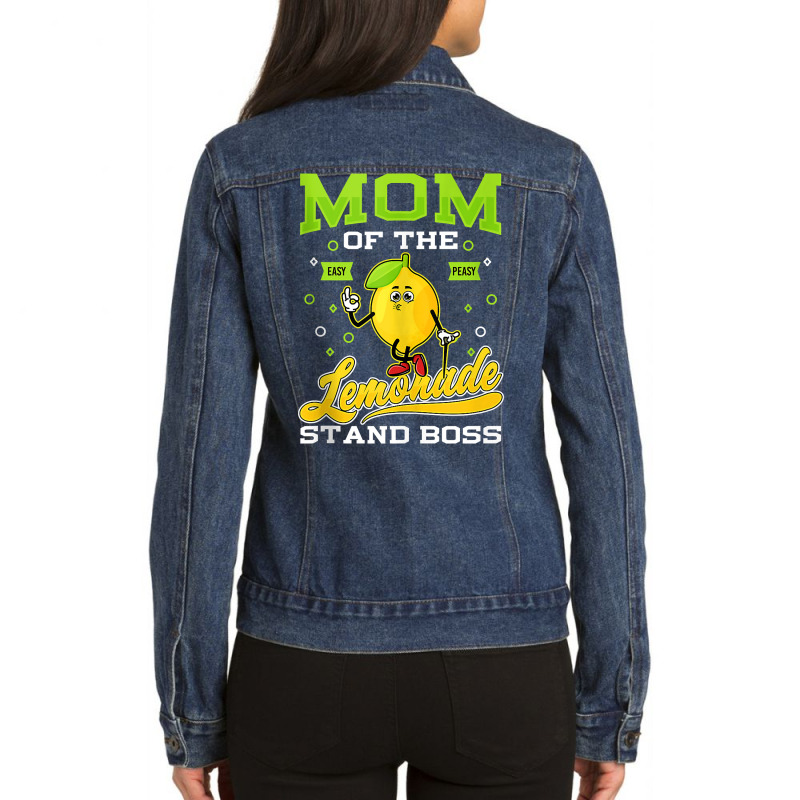 Mom Of Lemonade Stand Boss Funny Lemon Selling Tank Top Ladies Denim Jacket by diles | Artistshot