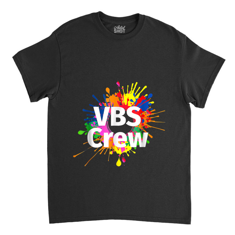 Vbs 2022 Crew Vacation Bible School Paint Splatter Animations Characte Classic T-shirt by Aria-Proctor | Artistshot