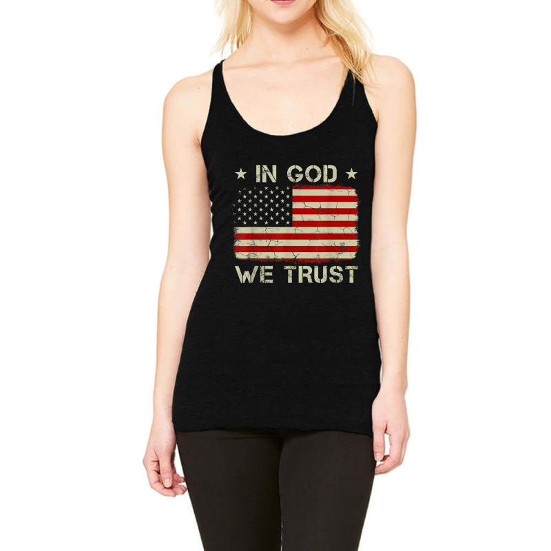 Vintage Old American Flag In God We Trust Christian Vintage Racerback Tank by Aria-Proctor | Artistshot