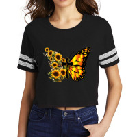 Vintage Women Men Faith Cross Sunflower Butterfly Christian Cartoon Ch Scorecard Crop Tee | Artistshot