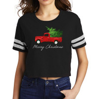 Vintage Wagon Christmas Long Sleeve Shirt   Tree On Truck Scorecard Crop Tee | Artistshot