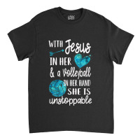 With Jesus In Her Heart Christian Volleyball Retro Vintage Classic T-shirt | Artistshot