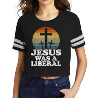 Woke Christian Democrat Jesus Was A Liberal Music Vintage Retro Scorecard Crop Tee | Artistshot