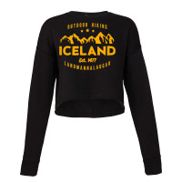 Iceland Hiking Landmannalaugar Est. 1477 T Shirt Cropped Sweater | Artistshot