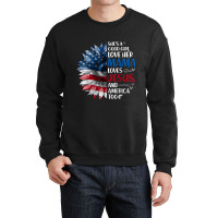 She Is A Good Girl Love Her Mama Jesus And America Crewneck Sweatshirt | Artistshot