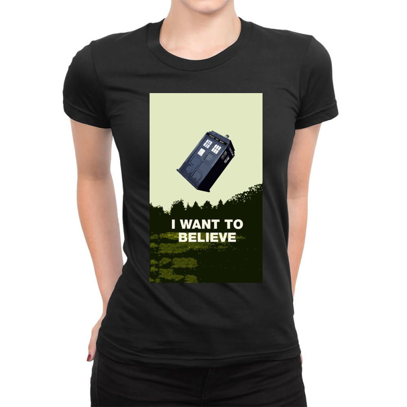 Dr Who Time Travel Time Machine Ladies Fitted T-Shirt by Moreybtd | Artistshot