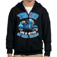 Triker Motorcycle Trike Motortrike Three Wheeler Biker Gift T Shirt Youth Zipper Hoodie | Artistshot