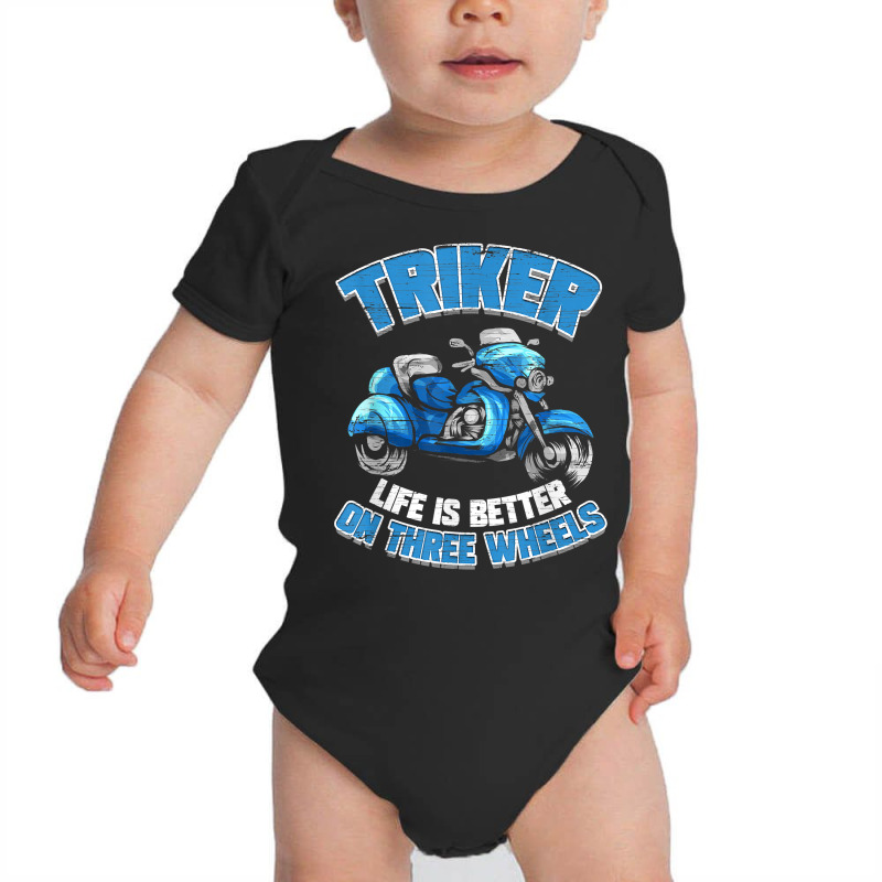 Triker Motorcycle Trike Motortrike Three Wheeler Biker Gift T Shirt Baby Bodysuit by ovarddmjipsonmfg | Artistshot