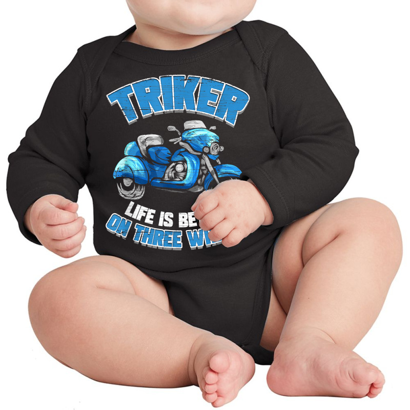 Triker Motorcycle Trike Motortrike Three Wheeler Biker Gift T Shirt Long Sleeve Baby Bodysuit by ovarddmjipsonmfg | Artistshot