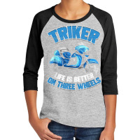 Triker Motorcycle Trike Motortrike Three Wheeler Biker Gift T Shirt Youth 3/4 Sleeve | Artistshot