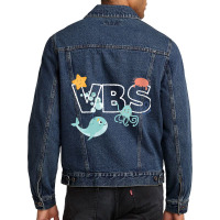 Womens Vbs Crew Vacation Bible School Ocean For Mens Womens Men Denim Jacket | Artistshot