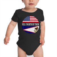 Half American Half American Samoan Usa Flag American Samoa T Shirt Baby Bodysuit | Artistshot