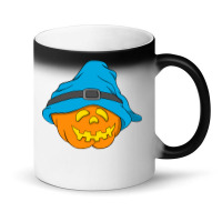 Halloween Jack O Lantern T  Shirt Slouchy Hat Halloween Pumpkin Blue V Magic Mug | Artistshot