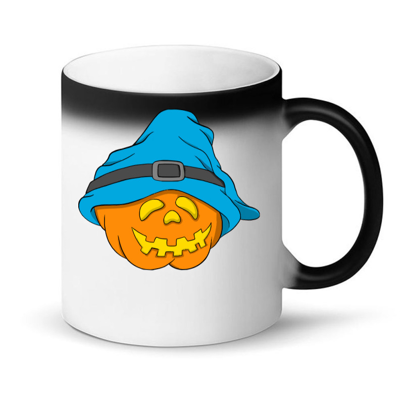 Halloween Jack O Lantern T  Shirt Slouchy Hat Halloween Pumpkin Blue V Magic Mug | Artistshot