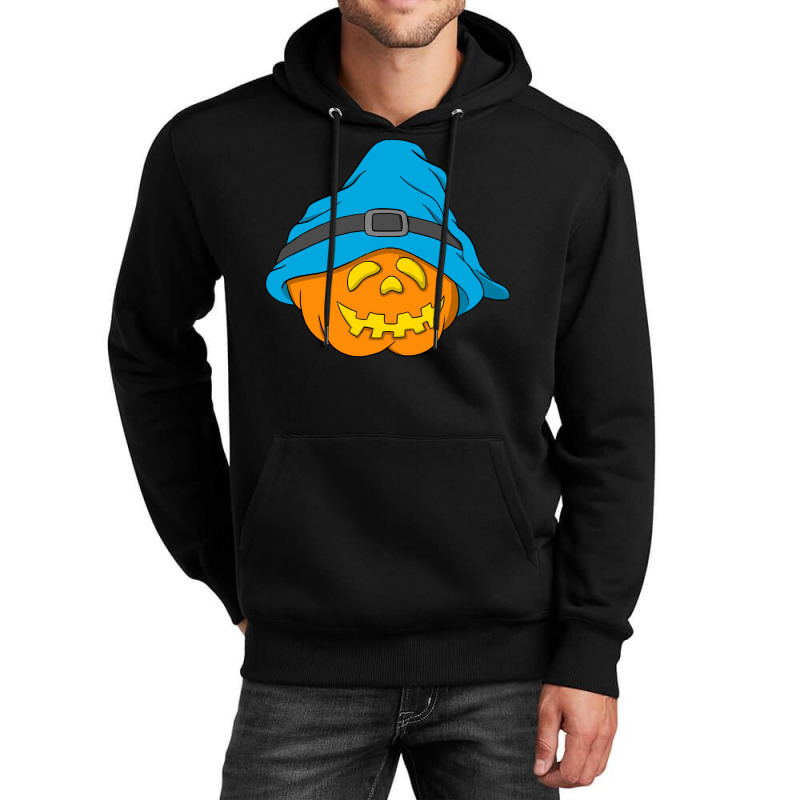 Halloween Jack O Lantern T  Shirt Slouchy Hat Halloween Pumpkin Blue V Unisex Hoodie | Artistshot