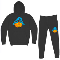 Halloween Jack O Lantern T  Shirt Slouchy Hat Halloween Pumpkin Blue V Hoodie & Jogger Set | Artistshot