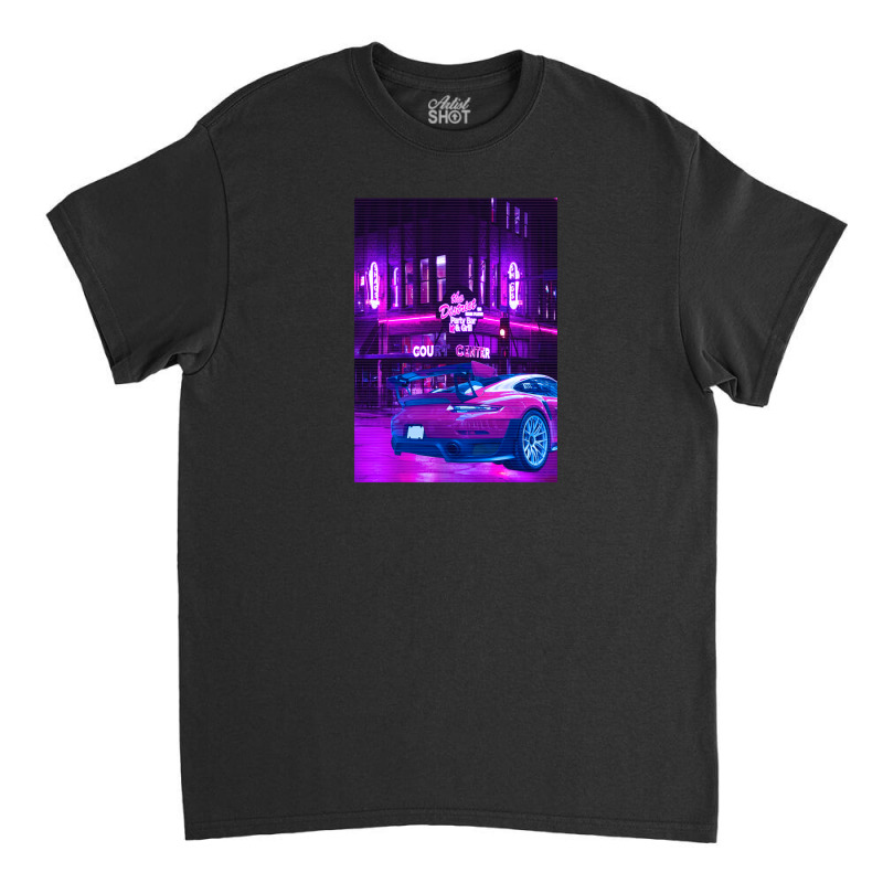 Car Retro Neon Synthwave Classic T-shirt by Jeff_Nugroho | Artistshot