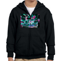 Car Retro Synthwave Youth Zipper Hoodie | Artistshot