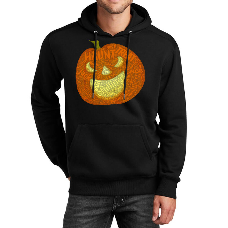 Halloween Pumpkin Face T  Shirt Halloween Pumpkin Word Cloud T  Shirt Unisex Hoodie | Artistshot