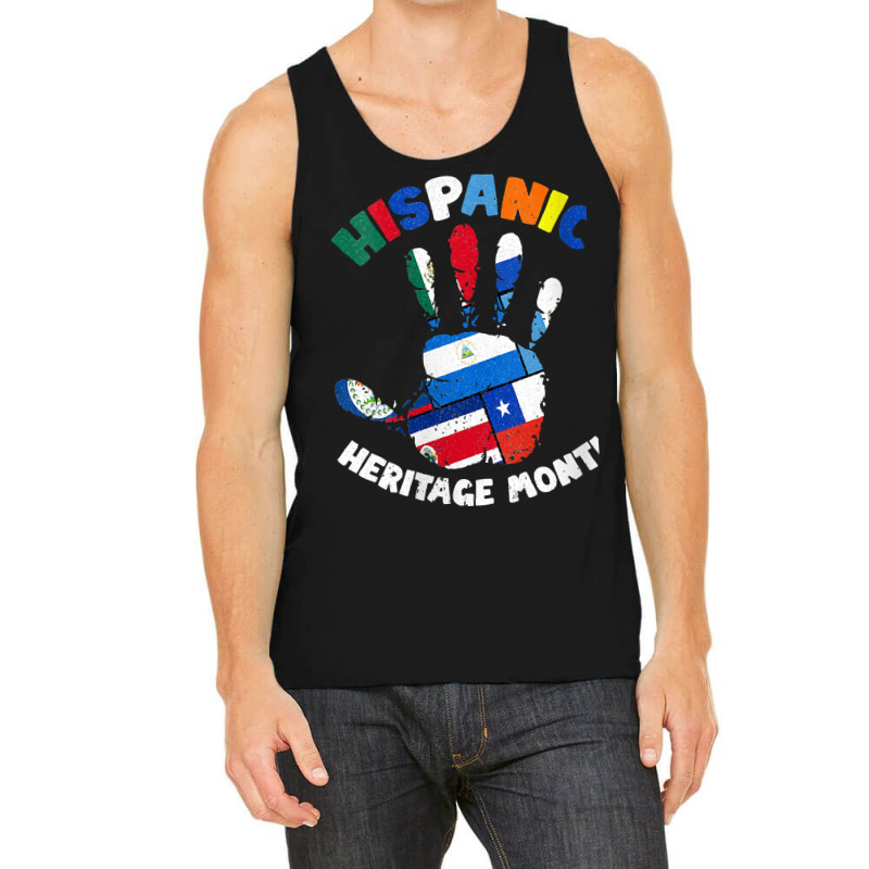 Womens Latin America Latino Pride Hand Hispanic Heritage Month V Neck Tank Top by ChristineWeber89 | Artistshot