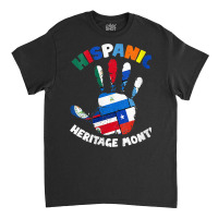 Womens Latin America Latino Pride Hand Hispanic Heritage Month V Neck Classic T-shirt | Artistshot